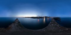 Port de Batz-sur-Mer vu de nuit