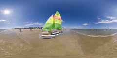 La Baule - plage et bateau