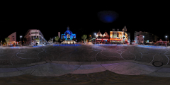 La Baule - place de la Chapelle - vue de nuit