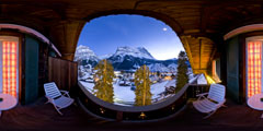 Hotel Sonnenberg – Grindelwald – vue de nuit depuis le balcon