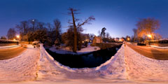 Château du Pont sous la neige — Louveciennes