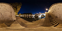 Roma — ponte Sisto bridge over the Tiber river