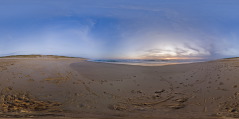 Cap Ferret - coucher de soleil à l'océan