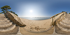 Cap Ferret — plage de l'Herbe le matin