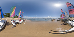 Cap Ferret — voiliers plage de la Vigne