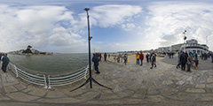 Marée du siècle — Le Pouliguen — La Baule. La jetée.