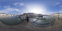 Marée du siècle — Le Pouliguen — La Baule. Le port.