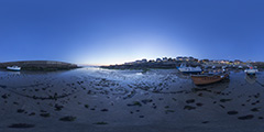 Batz-sur-Mer - bateaux plage Saint-Michel, de nuit