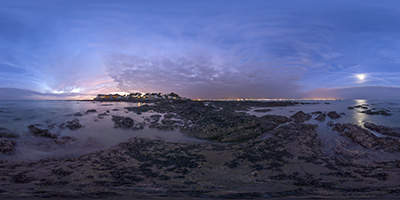 Le Pouliguen — pointe de Penchâteau à la tombée de la nuit...