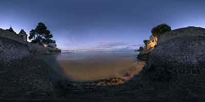 Pouliguen — Anse de Toullain, le soir à marée haute...